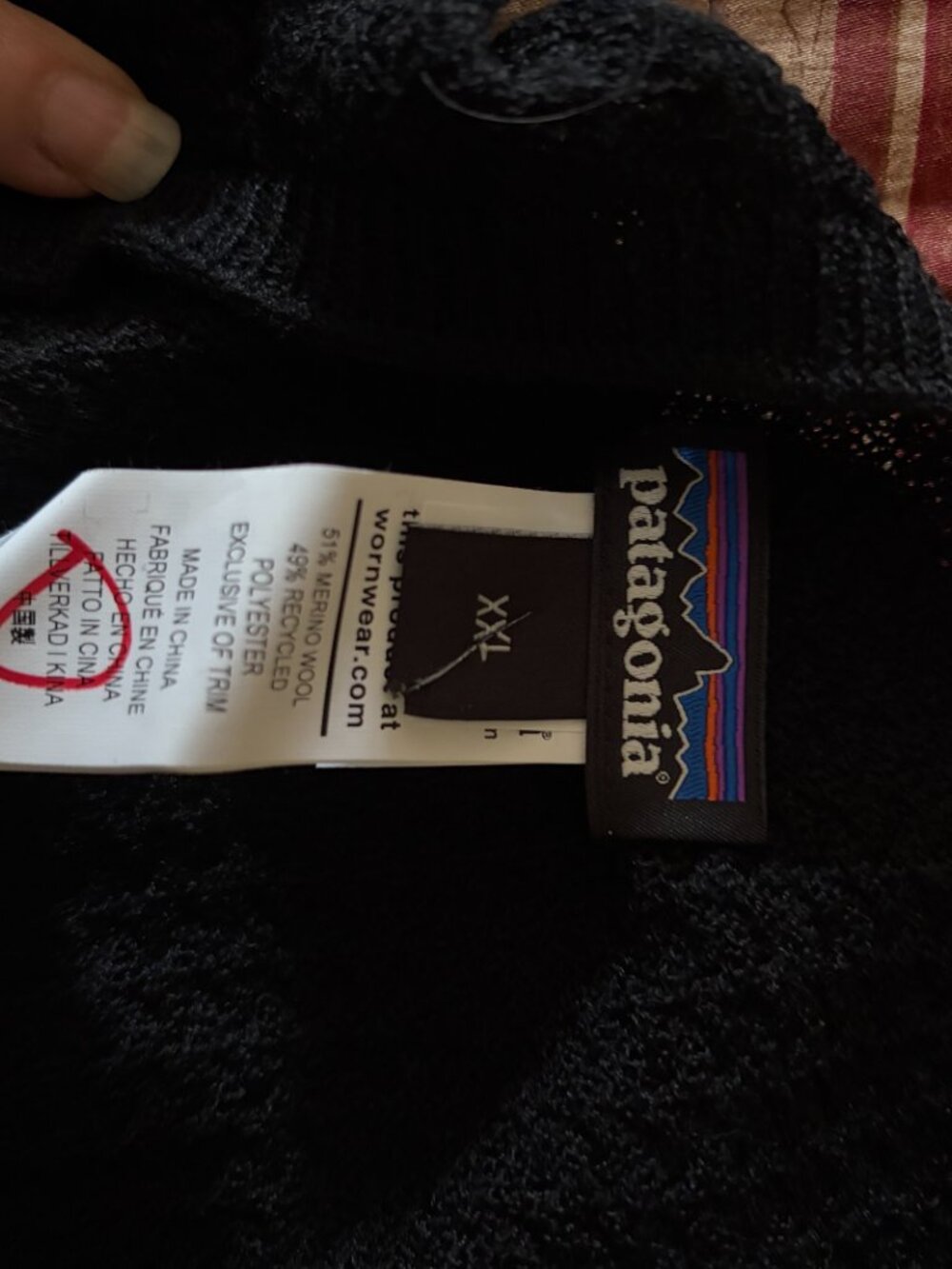Patagonia Capilene® Air Crew Style # 36516 Size XXL Black Merino Wool Blend NWOT - Picture 6 of 7